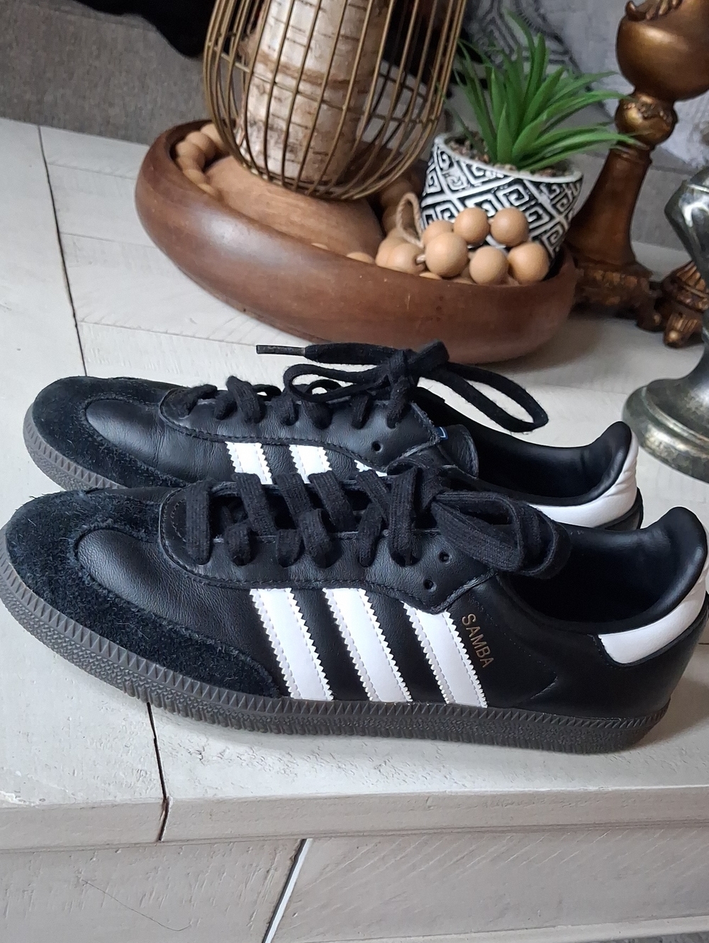 adidas Black and White Samba Low-Top Sneakers